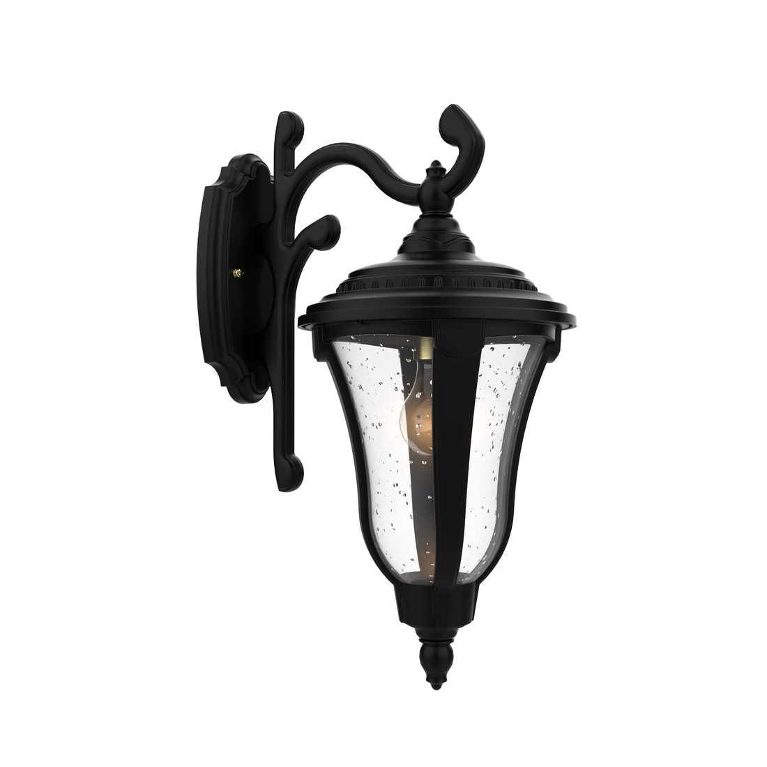 SNOC, MUNICH - WALL MOUNTED DECORATIVE ARM DOWN CLOSED BOTTOM SMALL FORMAT 14283, OUTDOOR WALL LIGHTS