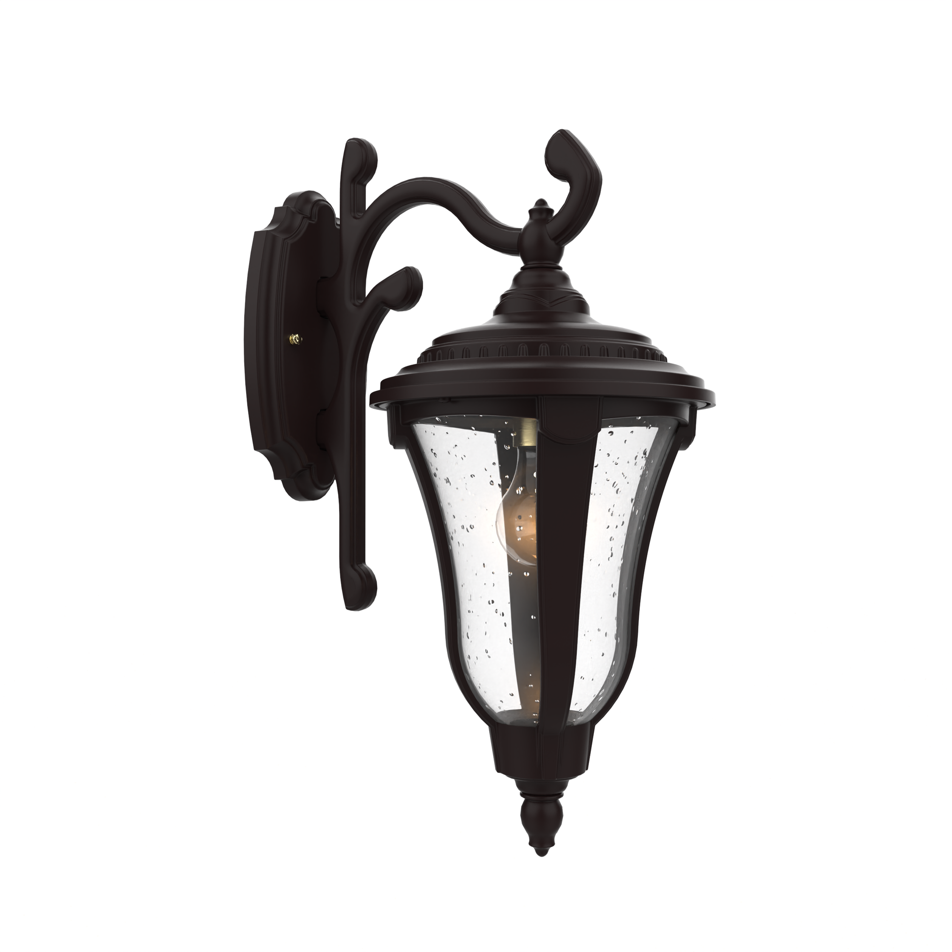 SNOC, MUNICH - WALL MOUNTED DECORATIVE ARM DOWN CLOSED BOTTOM SMALL FORMAT 14283, OUTDOOR WALL LIGHTS