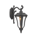 SNOC, MUNICH - WALL MOUNTED DECORATIVE ARM DOWN CLOSED BOTTOM SMALL FORMAT 14283, OUTDOOR WALL LIGHTS