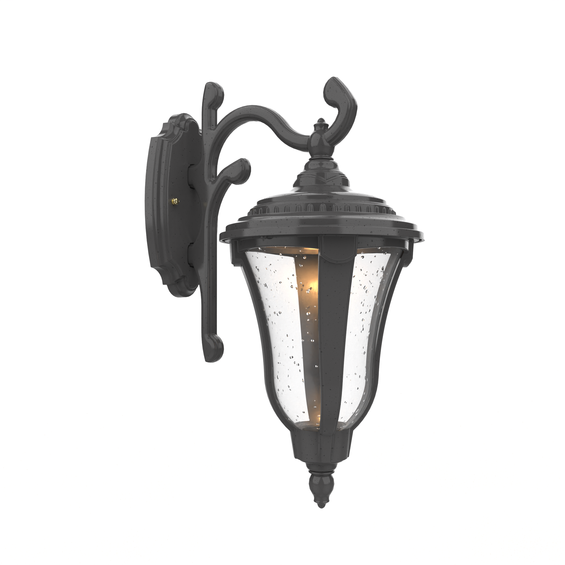 SNOC, MUNICH - WALL MOUNTED DECORATIVE ARM DOWN CLOSED BOTTOM SMALL FORMAT 14283, OUTDOOR WALL LIGHTS