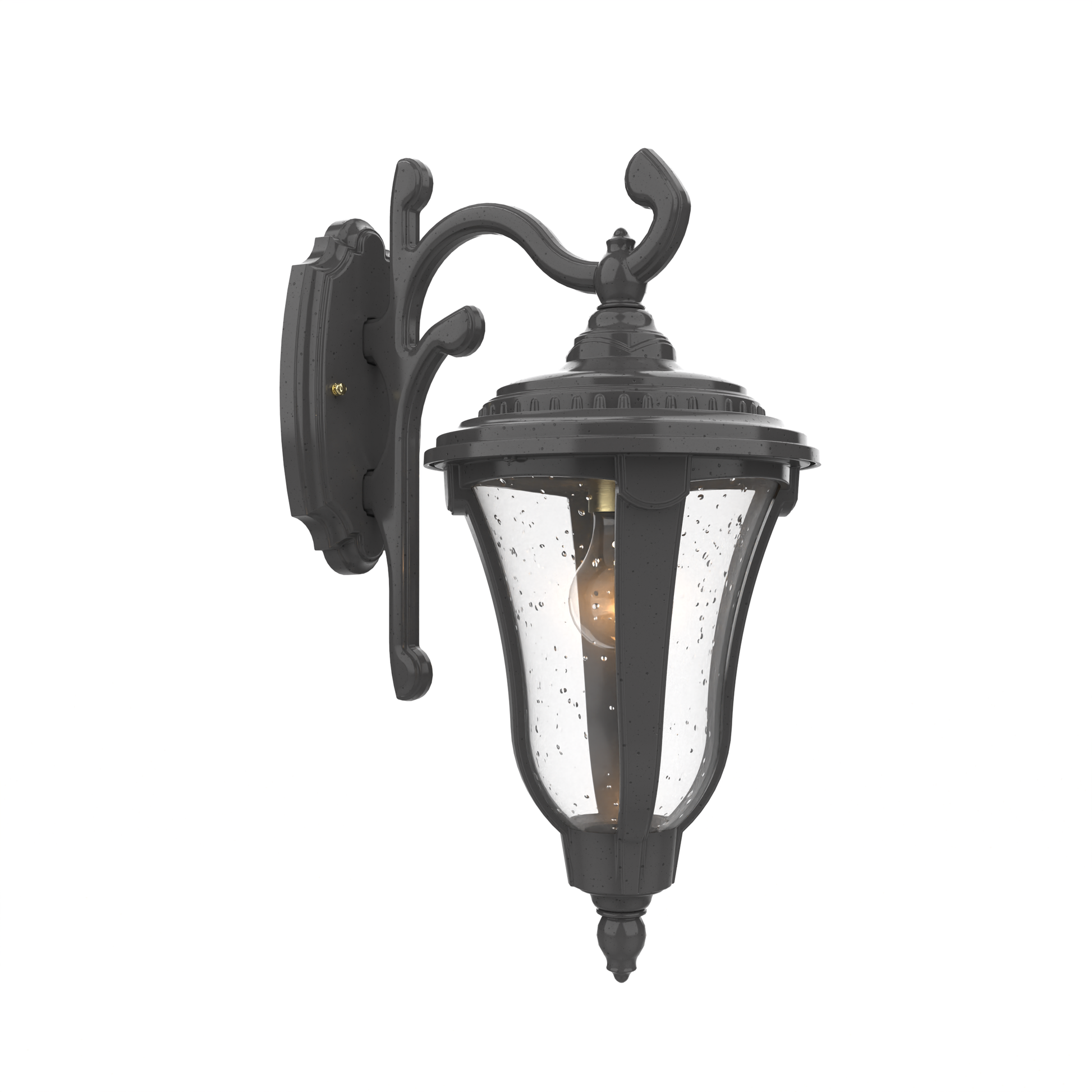SNOC, MUNICH - WALL MOUNTED DECORATIVE ARM DOWN CLOSED BOTTOM SMALL FORMAT 14283, OUTDOOR WALL LIGHTS