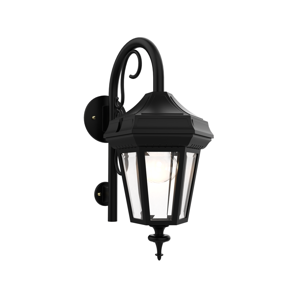SNOC, OXFORD - WALL MOUNT DOWN WITH CANE CLOSED BOTTOM SMALL 14898, OUTDOOR WALL LIGHTS