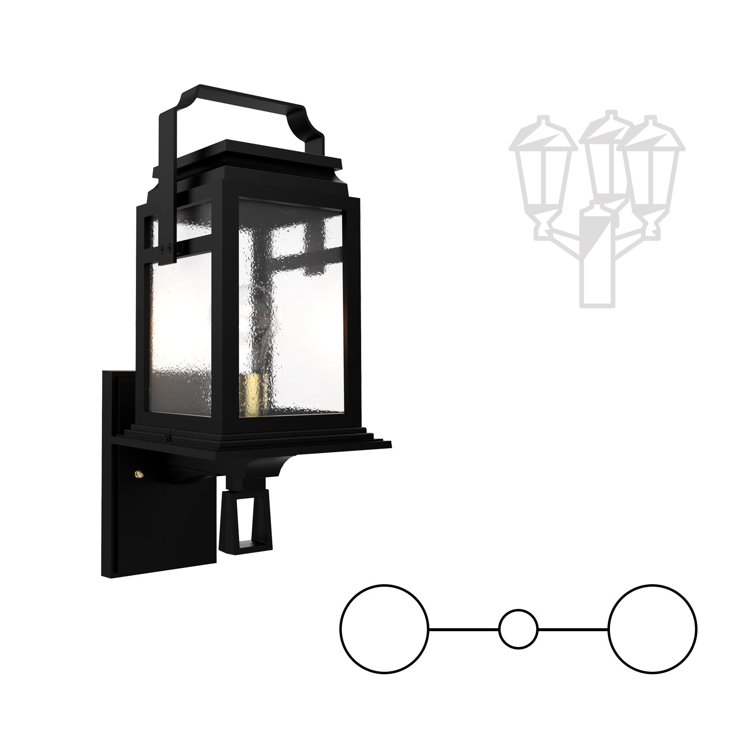 SNOC SERIE 65E - TWO-HEAD MOUNTING UP FOR SMALL POST 16502 2A - Post