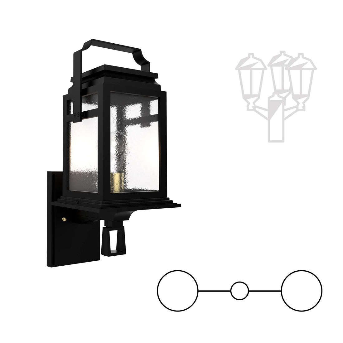 SNOC SERIE 65E - TWO-HEAD MOUNTING UP FOR SMALL POST 16502 2A - Post