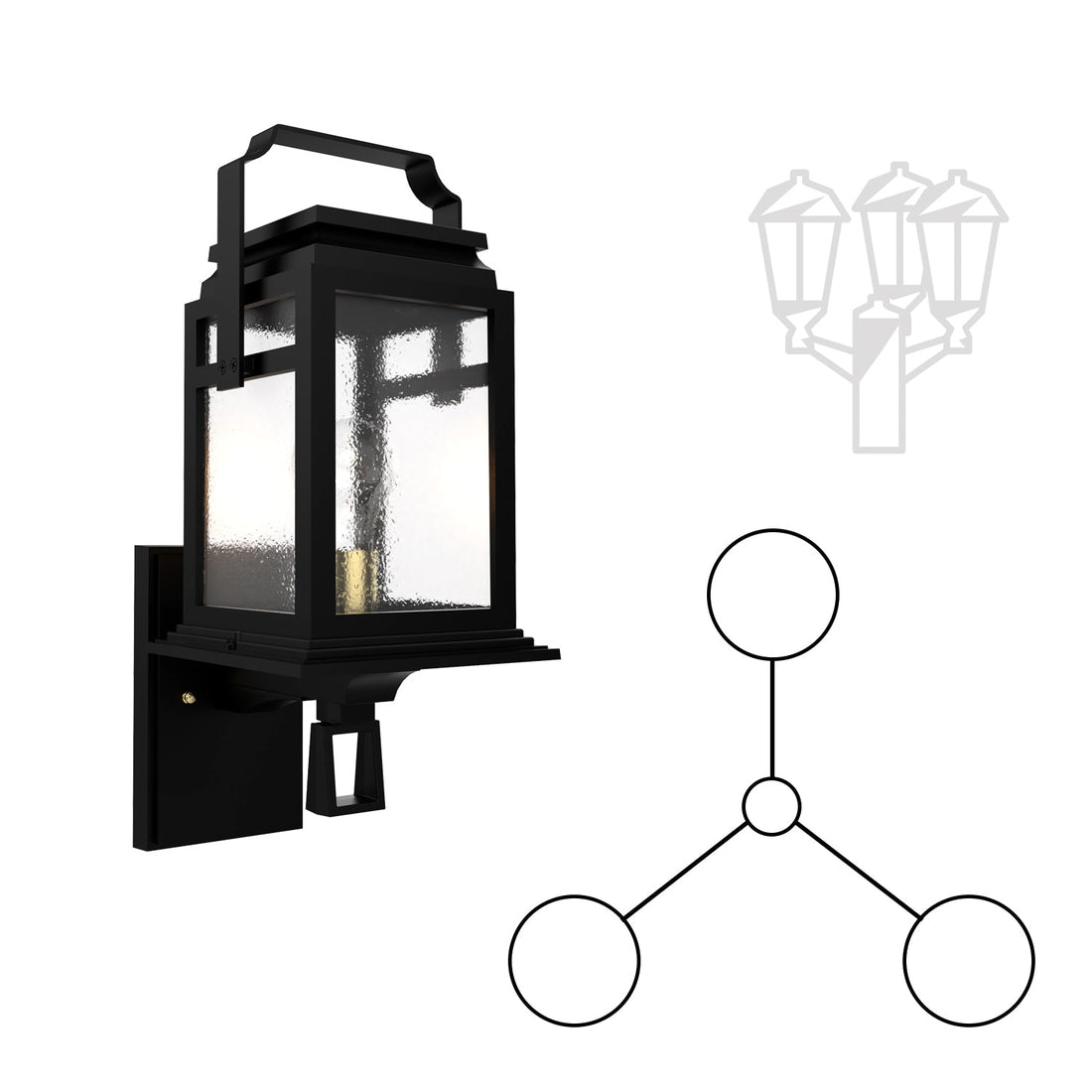 SNOC SERIE 65E - THREE HEAD UP MOUNT FOR SMALL POST 16502 3A - Post