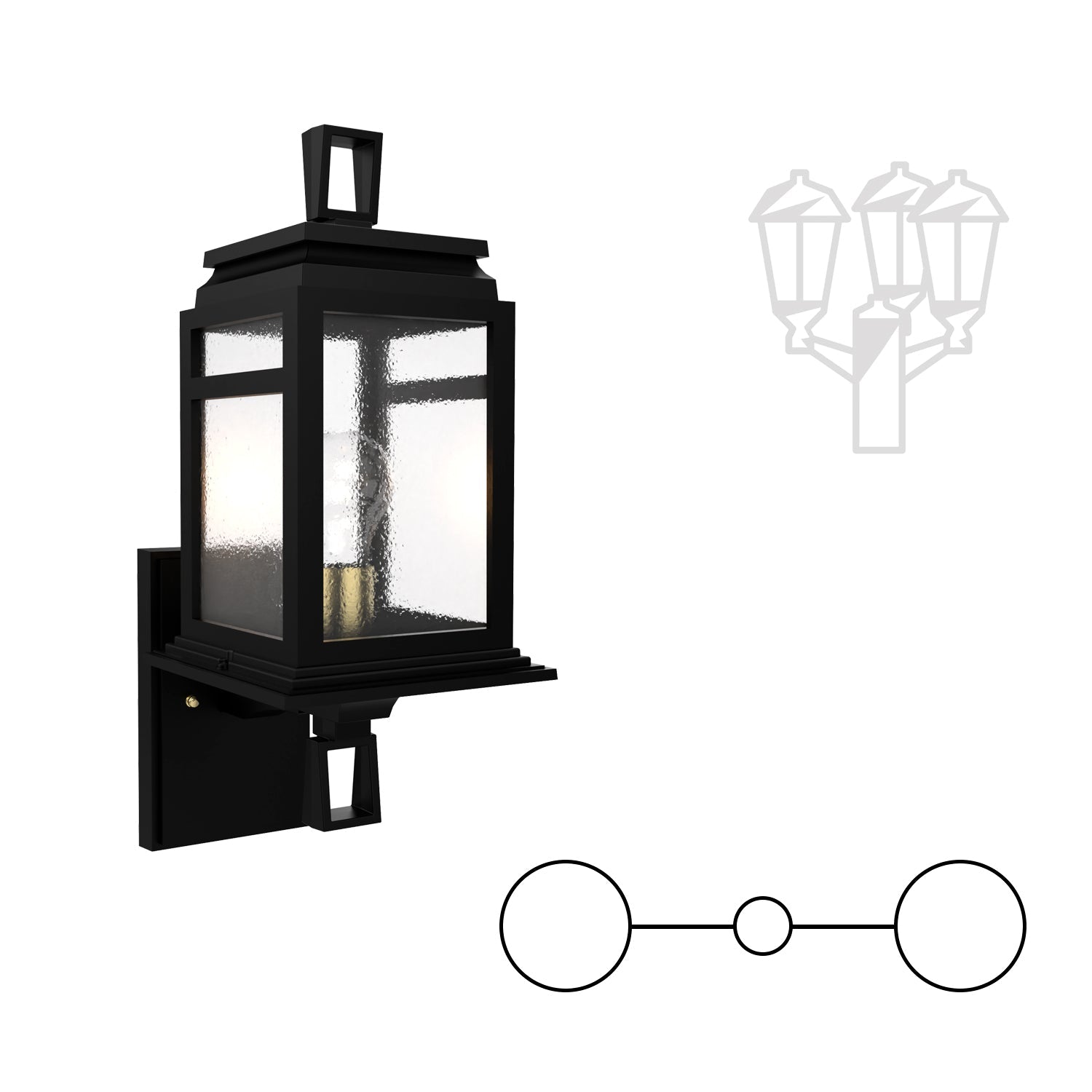 SNOC SERIE 65E - TWO-HEAD MOUNTING UP FOR SMALL POST 16602 2A - Post