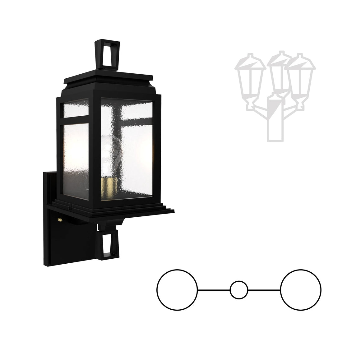 SNOC SERIE 65E - TWO-HEAD MOUNTING UP FOR SMALL POST 16602 2A - Post