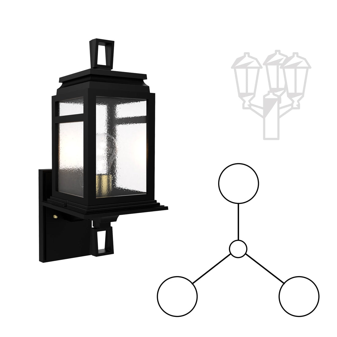 SNOC SERIE 65E - THREE-HEAD MOUNT UP FOR SMALL POST 16602 3A - Post