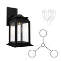 SNOC SERIE 65E - OPEN BOTTOM THREE HEAD DOWN MOUNT FOR SMALL POST 16701 3A - Post