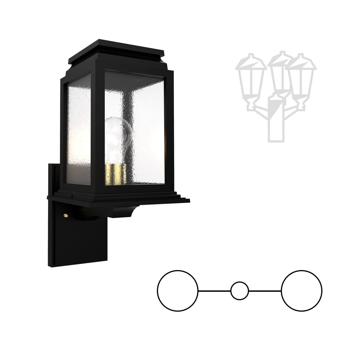 SNOC SERIE 65E - TWO-HEAD MOUNTING UP FOR SMALL POST 16702 2A - Post