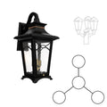 SNOC BELLISSIMA - MOUNTING WITH THREE HEADS AND CENTRAL HEAD DECORATIVE ARM DOWN CLOSED BOTTOM FOR MEDIUM FORMAT POST 20121 3A1 - Post