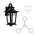 SNOC BELLISSIMA - THREE-HEAD MOUNTING DECORATIVE ARM DOWN CLOSED BOTTOM FOR MEDIUM POLE 20121 3A - Post