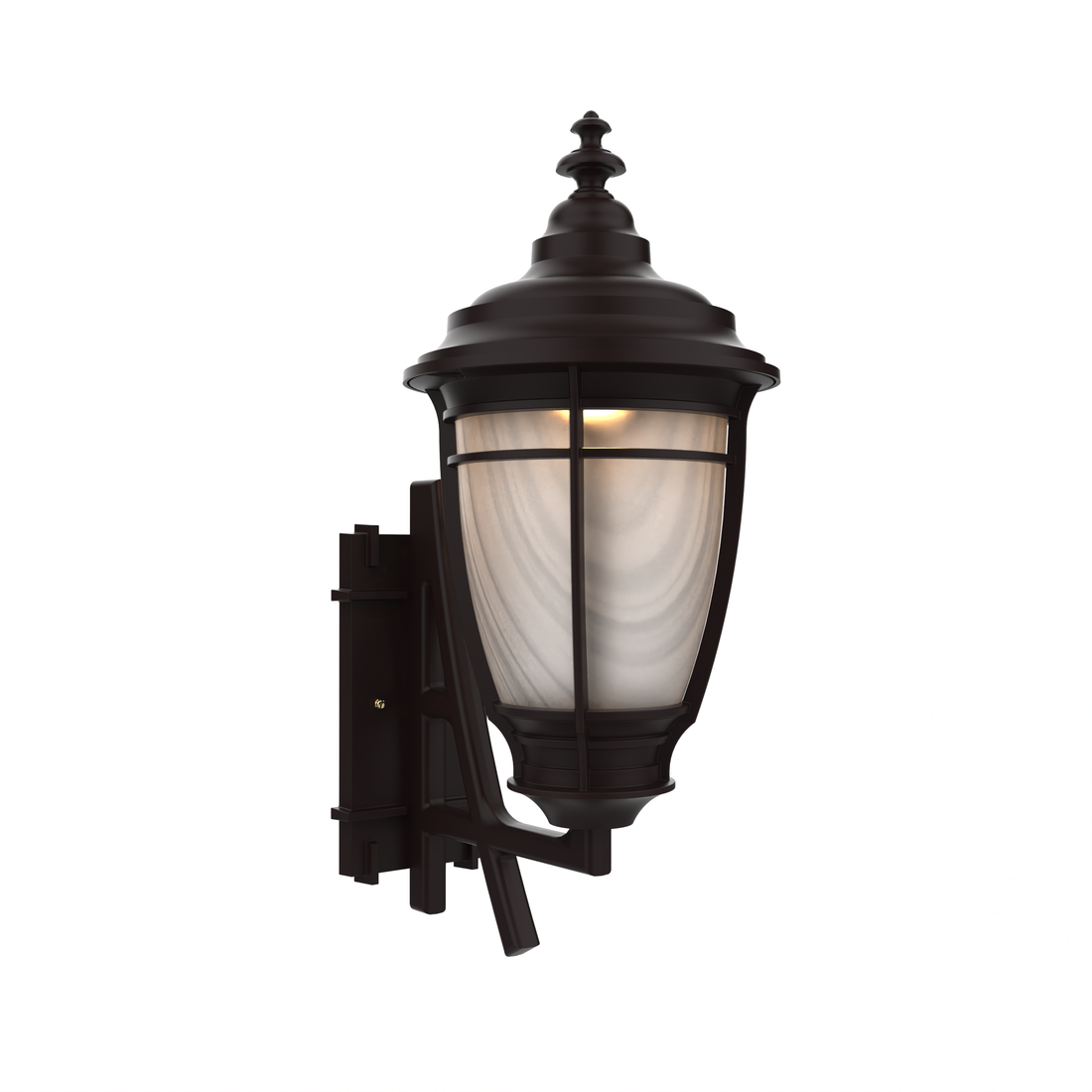 SNOC, PORTLAND - WALL MOUNT DECORATIVE ARM UP MEDIUM FORMAT 20284, OUTDOOR WALL LIGHTS