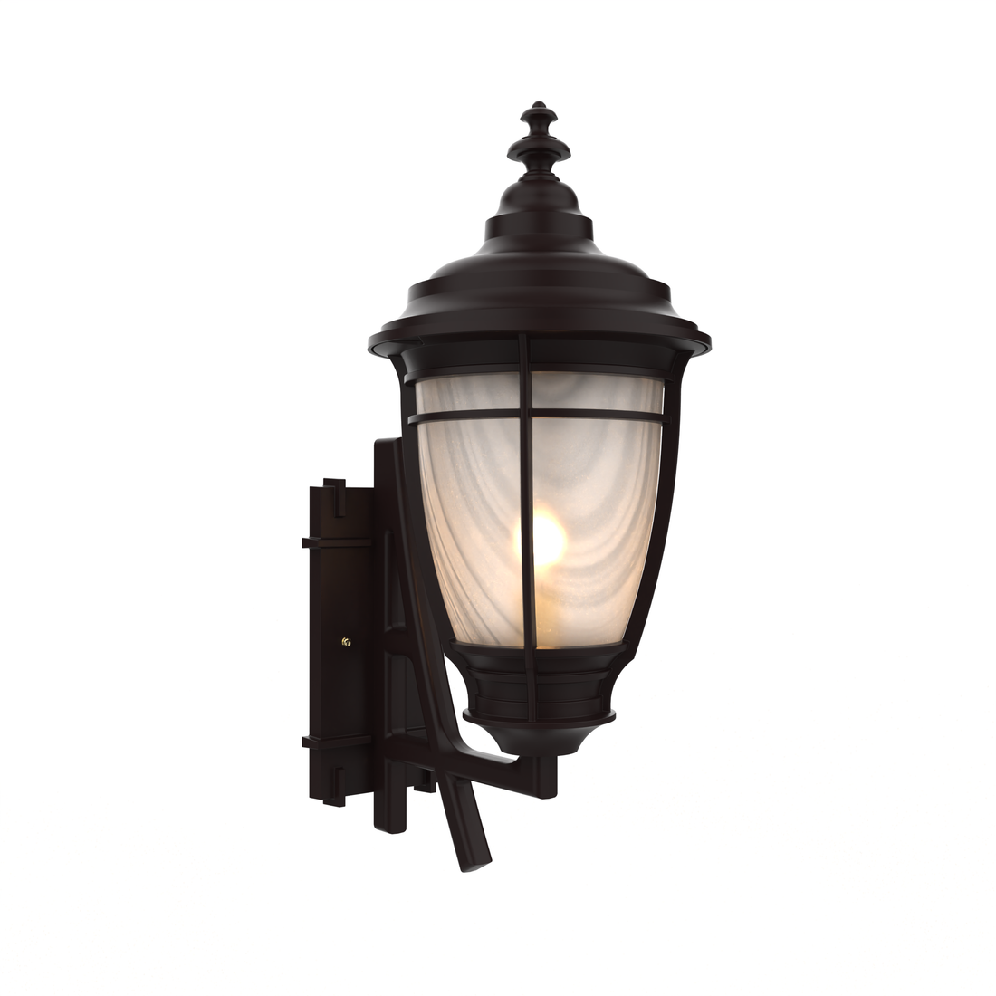SNOC, PORTLAND - WALL MOUNT DECORATIVE ARM UP MEDIUM FORMAT 20284, OUTDOOR WALL LIGHTS