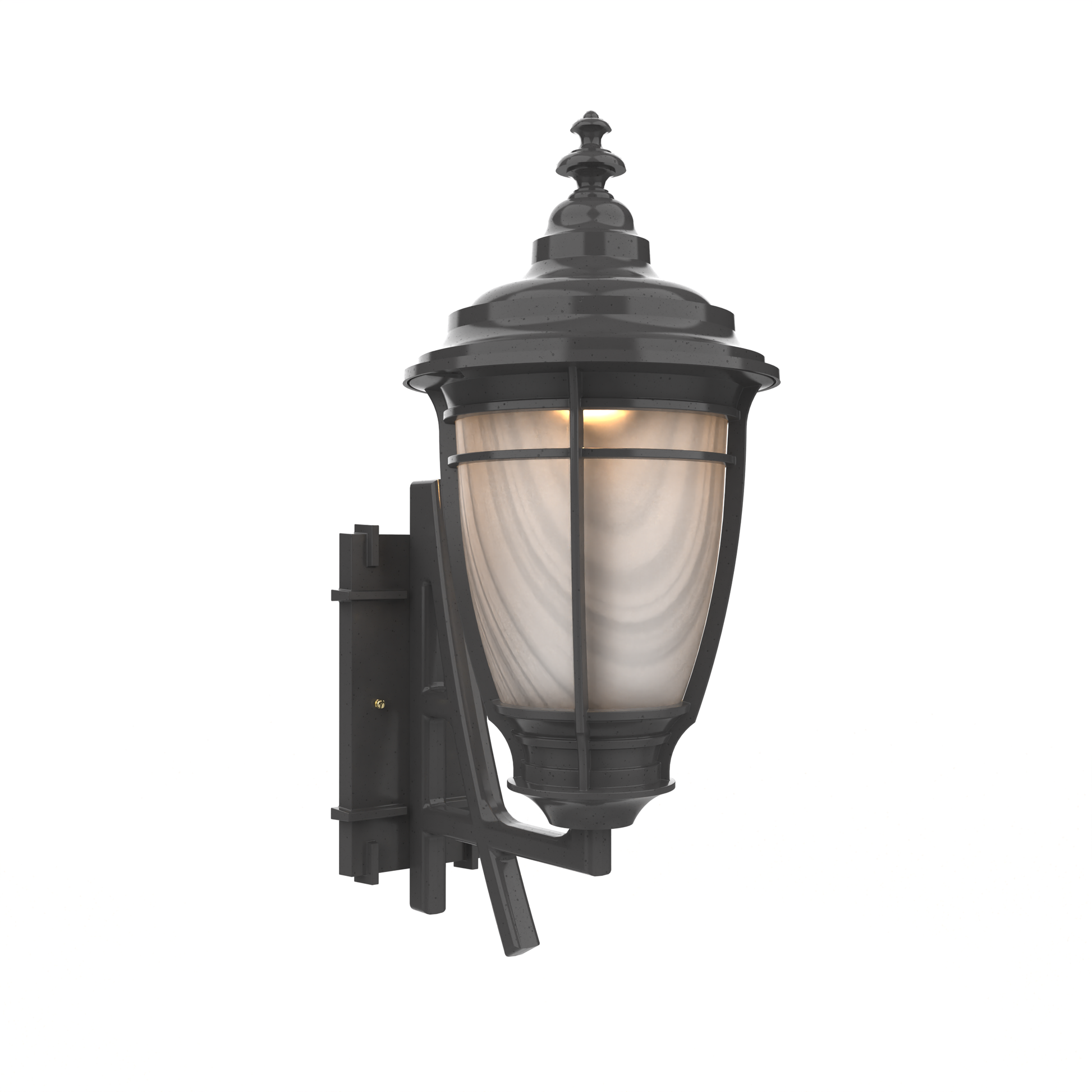 SNOC, PORTLAND - WALL MOUNT DECORATIVE ARM UP MEDIUM FORMAT 20284, OUTDOOR WALL LIGHTS