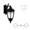 SNOC PORTLAND - DOUBLE HEAD MOUNT DECORATIVE ARM DOWN BOTTOM FOR MEDIUM ENCLOSED POST 20285 2A - Post