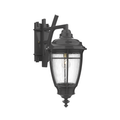 SNOC, PORTLAND - WALL MOUNT DECORATIVE ARM DOWN MEDIUM CLOSED BOTTOM 20285, OUTDOOR WALL LIGHTS