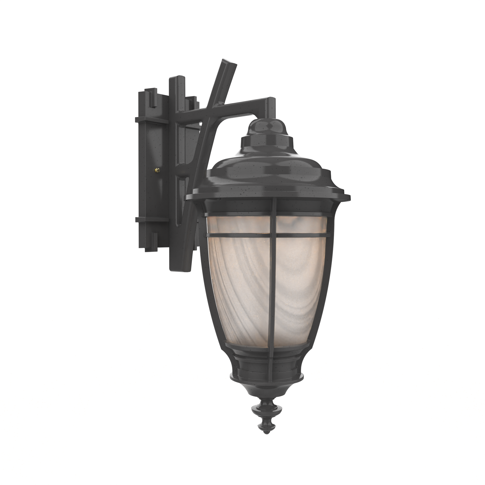 SNOC, PORTLAND - WALL MOUNT DECORATIVE ARM DOWN MEDIUM CLOSED BOTTOM 20285, OUTDOOR WALL LIGHTS
