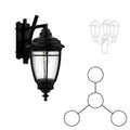 SNOC PORTLAND - THREE HEAD MOUNT & CENTER HEAD DECORATIVE ARM DOWN MEDIUM ENCLOSED POST BOTTOM 20285 3A1 - Post