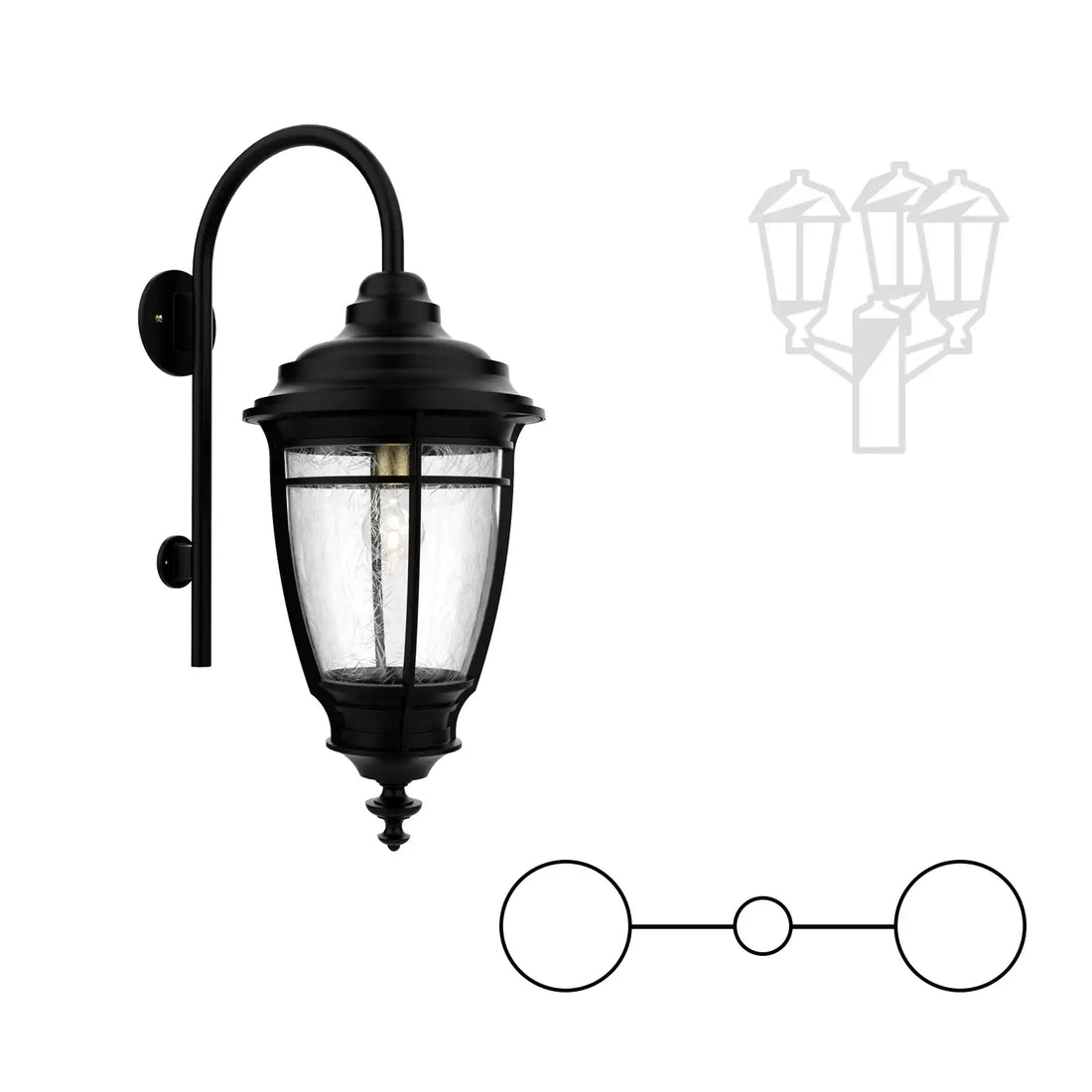 SNOC PORTLAND - TWO-HEAD MOUNT WITH CANE DOWN CLOSED BOTTOM FOR MEDIUM POLE 20299 2A - Post