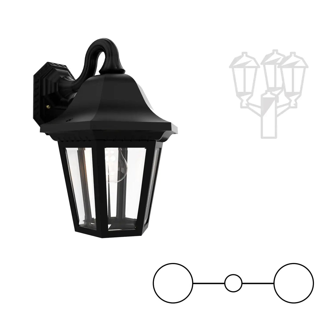 SNOC MANOR - DOUBLE HEAD DOWN MOUNT OPEN BOTTOM FOR MEDIUM POST 21282 2A - Post