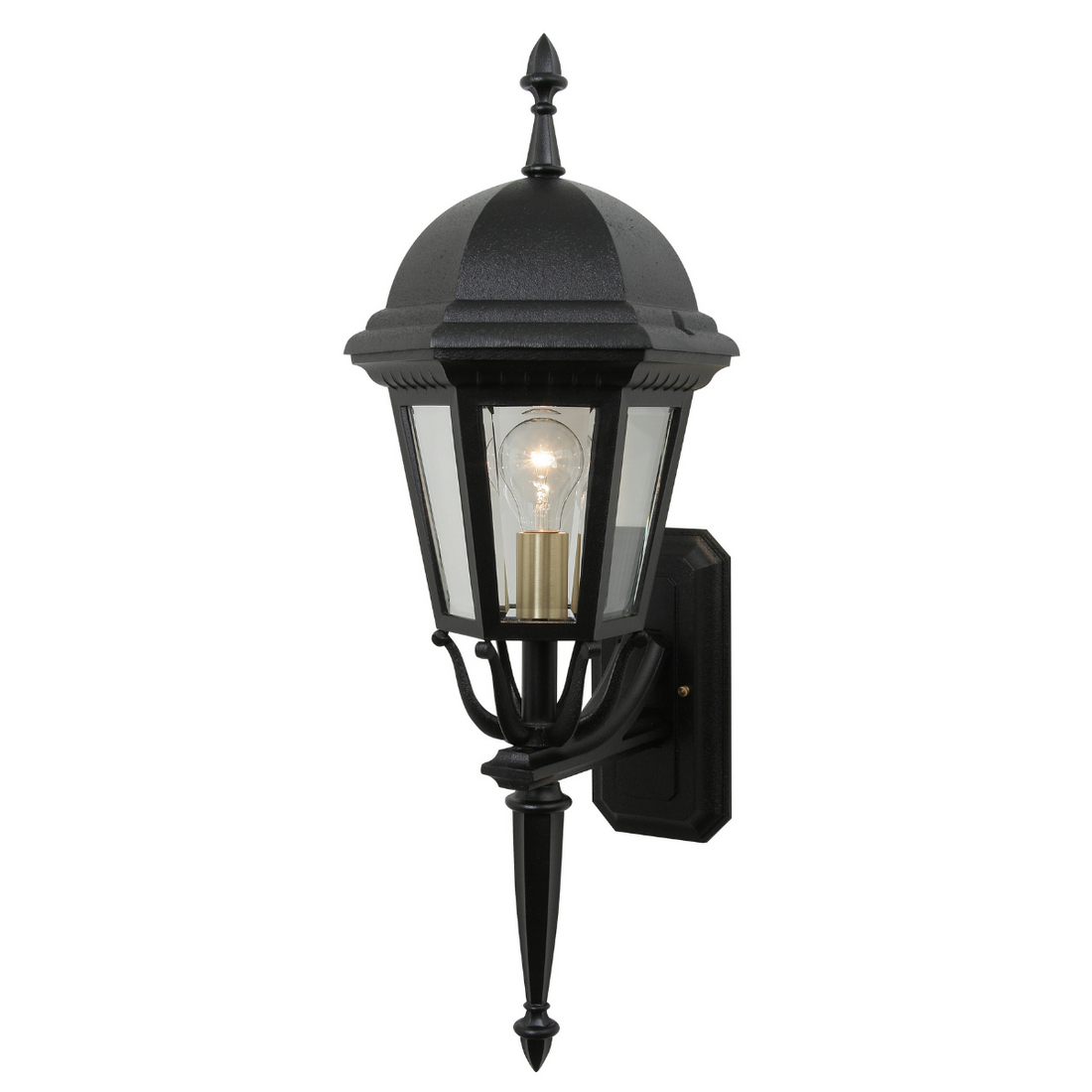 SNOC, STURBRIDGE - UPLIGHTER WALL MOUNT WITH MEDIUM FINIAL 21313, OUTDOOR WALL LIGHTS