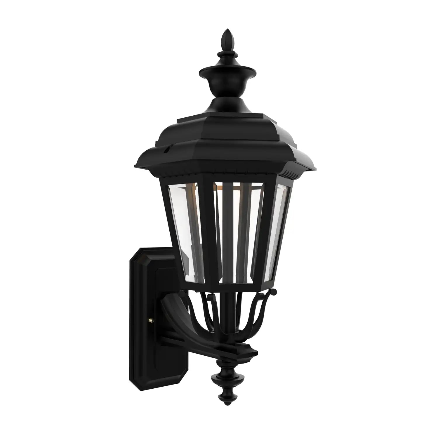SNOC, JAMESTOWN - UPLIGHTER WALL MOUNT WITH MEDIUM FINIAL 21412, OUTDOOR WALL LIGHTS