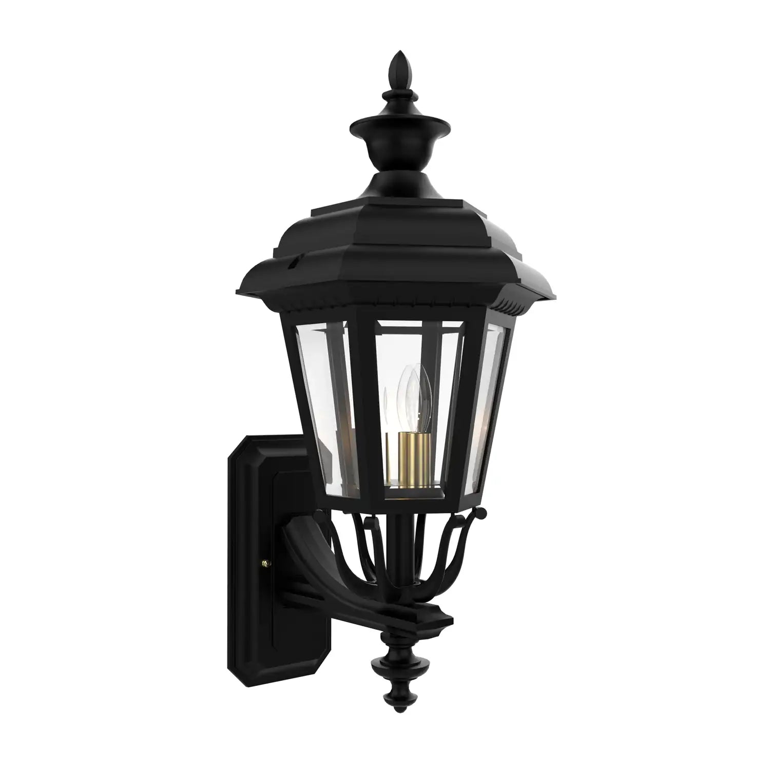 SNOC, JAMESTOWN - UPLIGHTER WALL MOUNT WITH MEDIUM FINIAL 21412, OUTDOOR WALL LIGHTS
