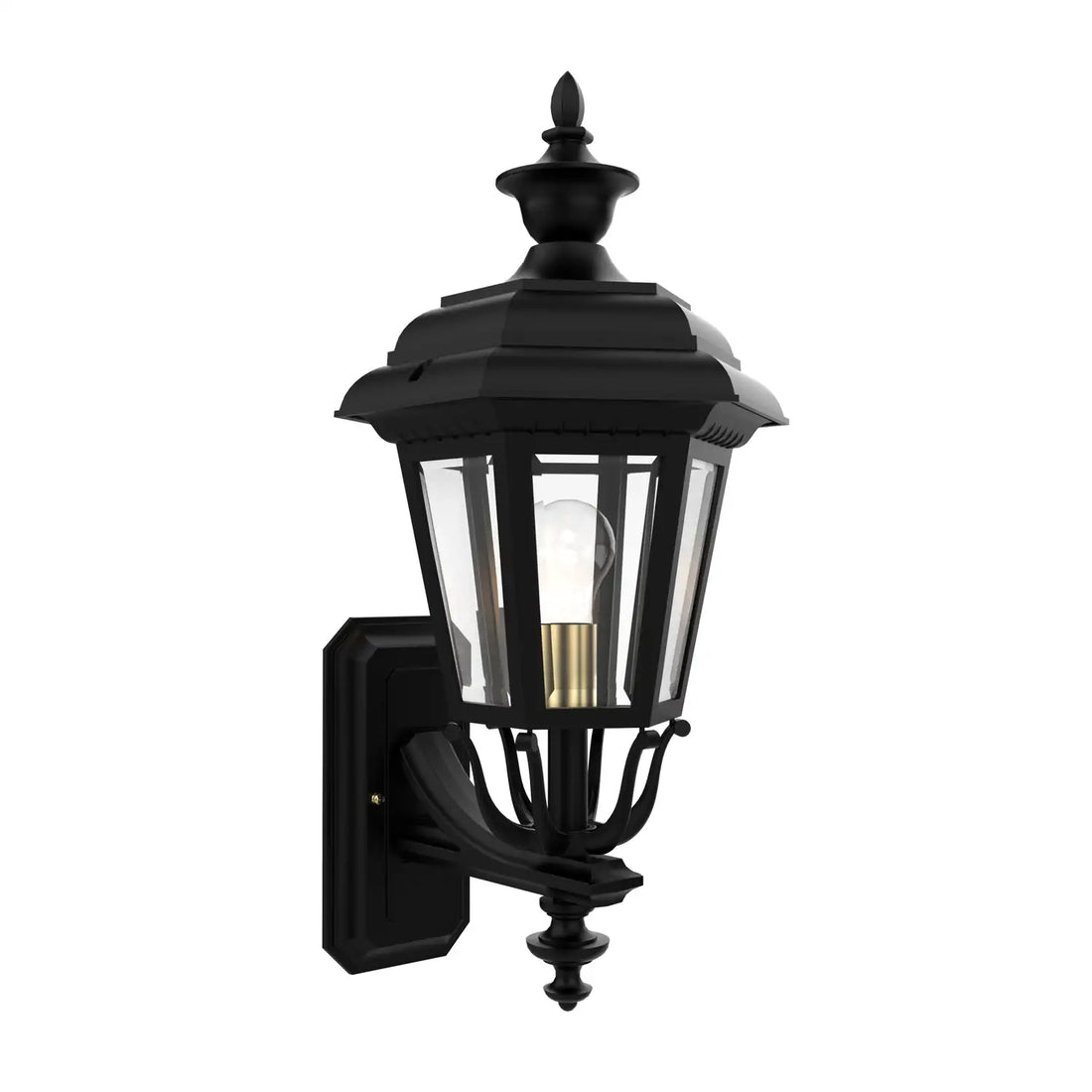 SNOC, JAMESTOWN - UPLIGHTER WALL MOUNT WITH MEDIUM FINIAL 21412, OUTDOOR WALL LIGHTS