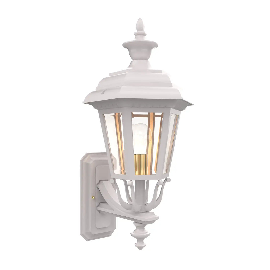 SNOC, JAMESTOWN - UPLIGHTER WALL MOUNT WITH MEDIUM FINIAL 21412, OUTDOOR WALL LIGHTS