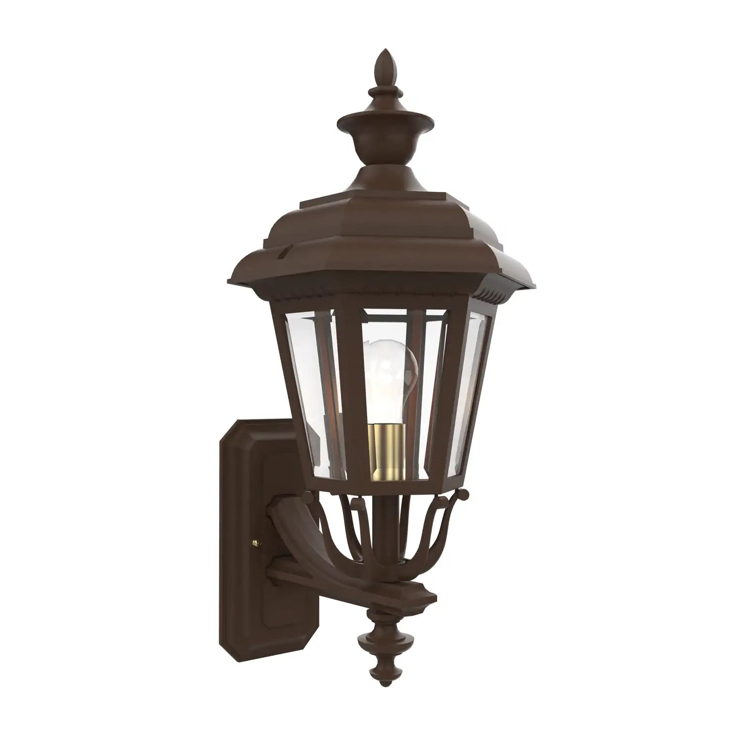 SNOC, JAMESTOWN - UPLIGHTER WALL MOUNT WITH MEDIUM FINIAL 21412, OUTDOOR WALL LIGHTS