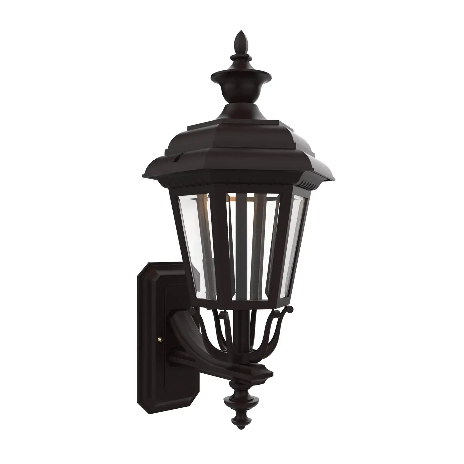 SNOC, JAMESTOWN - UPLIGHTER WALL MOUNT WITH MEDIUM FINIAL 21412, OUTDOOR WALL LIGHTS