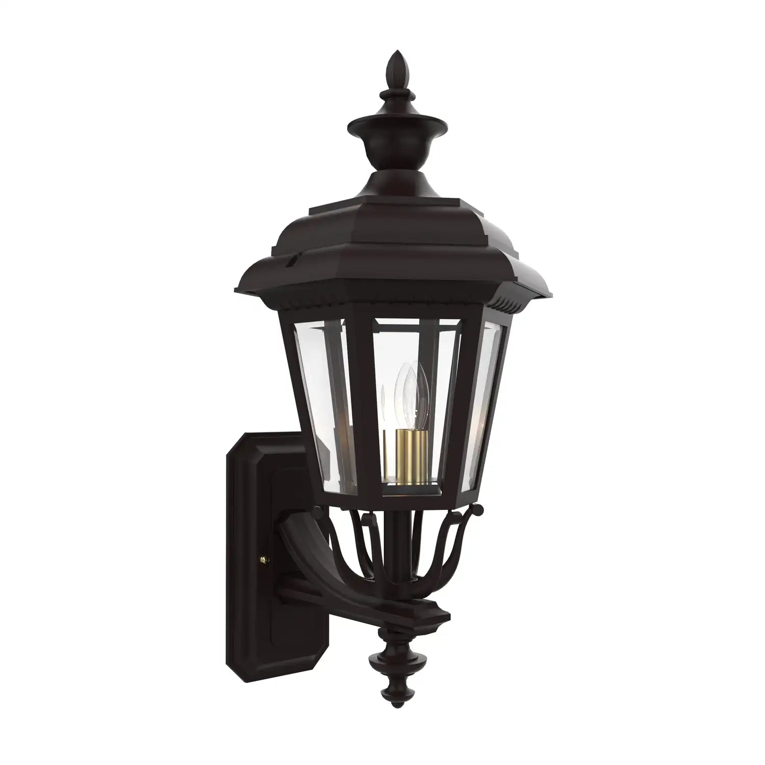SNOC, JAMESTOWN - UPLIGHTER WALL MOUNT WITH MEDIUM FINIAL 21412, OUTDOOR WALL LIGHTS