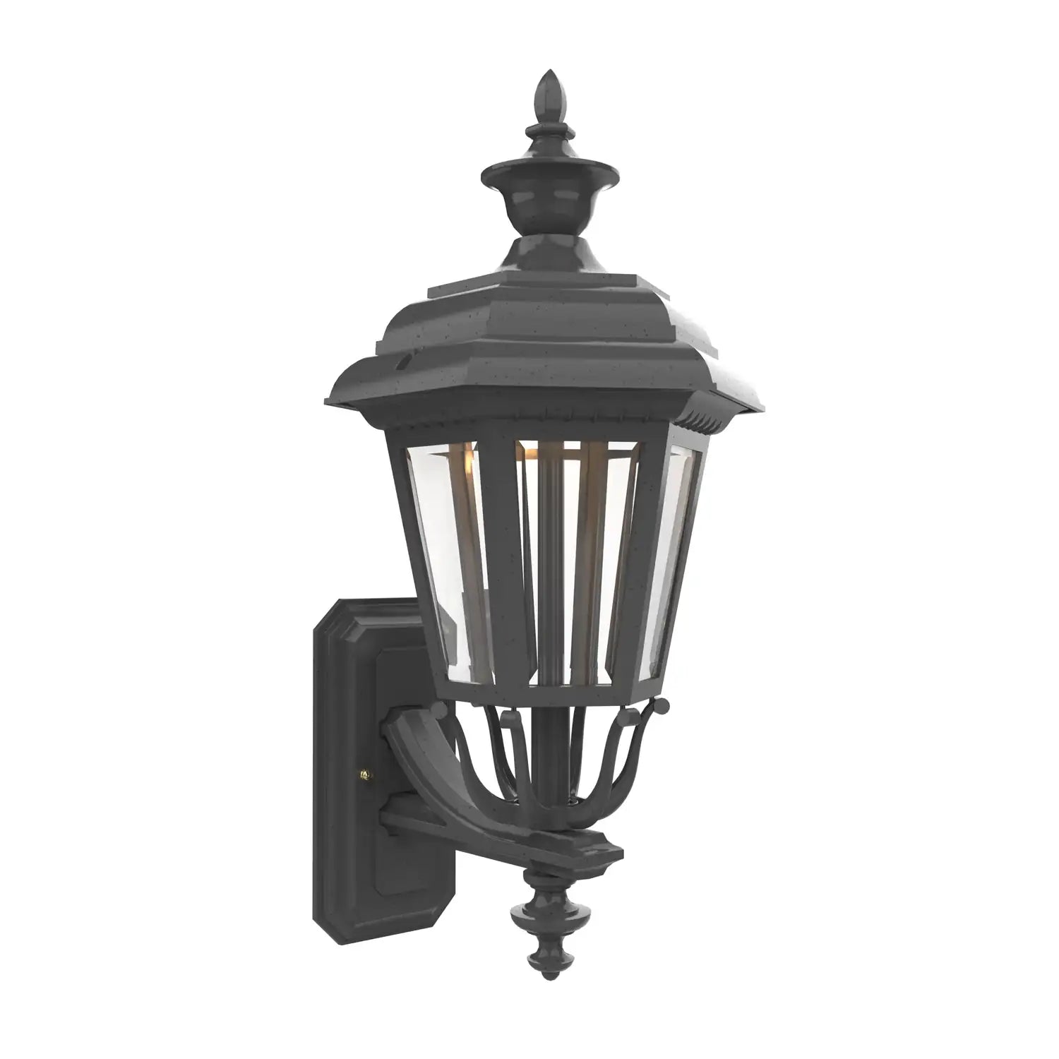 SNOC, JAMESTOWN - UPLIGHTER WALL MOUNT WITH MEDIUM FINIAL 21412, OUTDOOR WALL LIGHTS