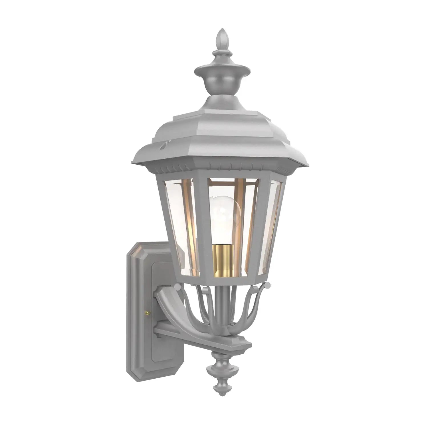 SNOC, JAMESTOWN - UPLIGHTER WALL MOUNT WITH MEDIUM FINIAL 21412, OUTDOOR WALL LIGHTS