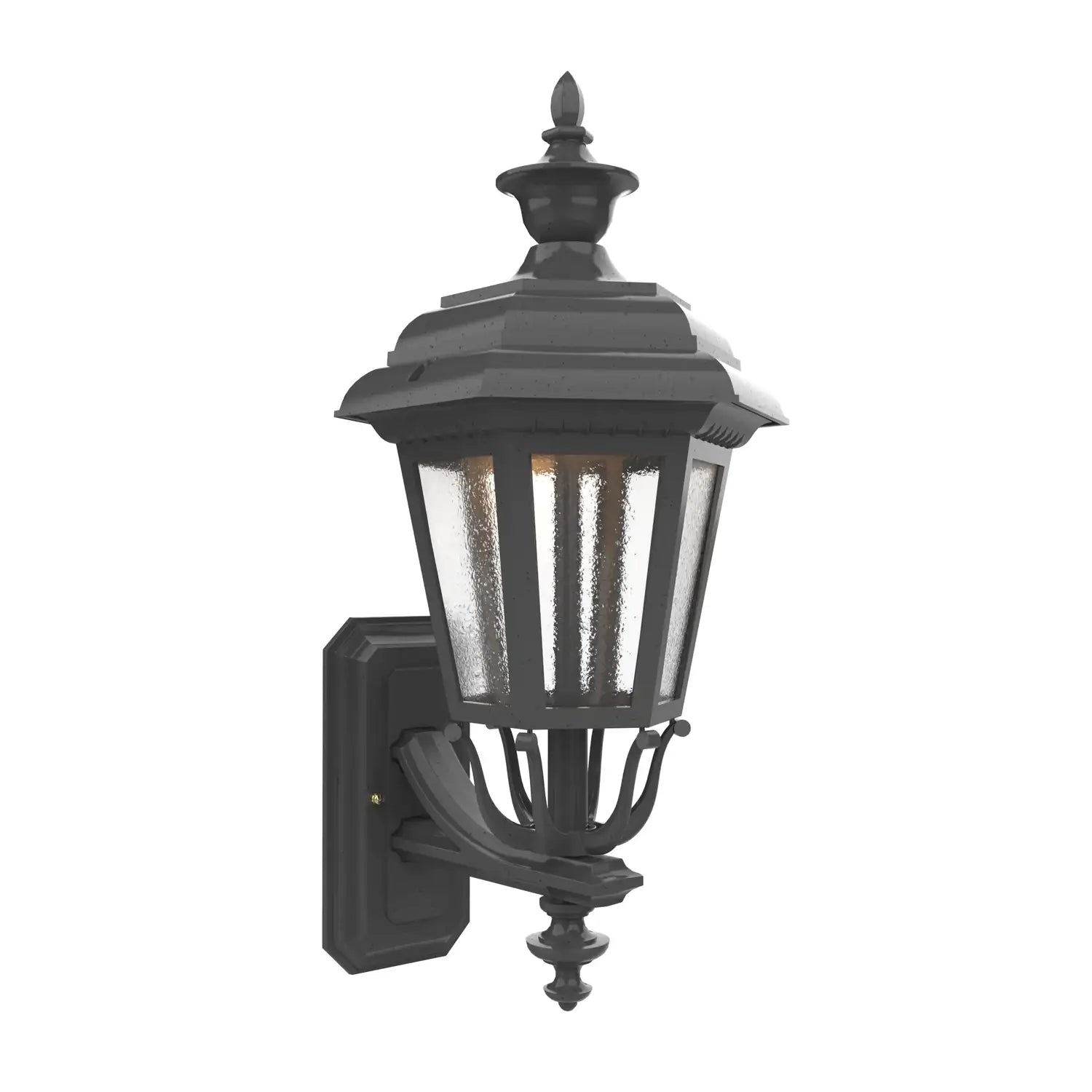 SNOC, JAMESTOWN - UPLIGHTER WALL MOUNT WITH MEDIUM FINIAL 21412, OUTDOOR WALL LIGHTS