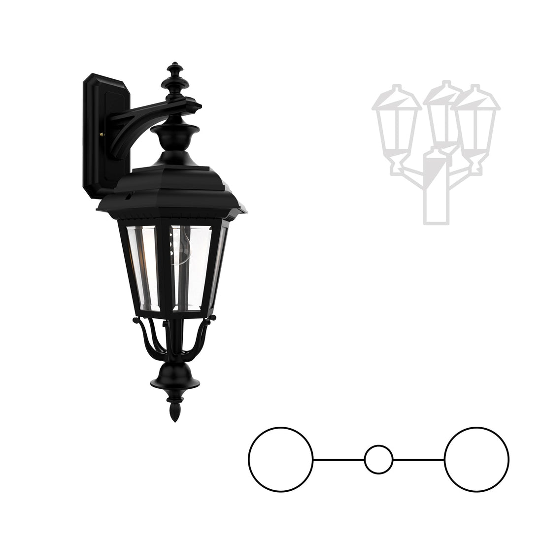 SNOC JAMESTOWN - TWO HEAD DOWN CLOSED BOTTOM MOUNT FOR MEDIUM POST 21418 2A - Post