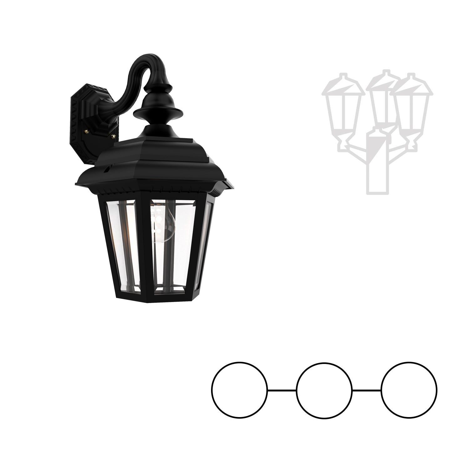 SNOC JAMESTOWN - DOUBLE-HEAD MOUNT AND CENTER HEAD DOWN OPEN BOTTOM FOR MEDIUM POST 21482 2A1 - Post