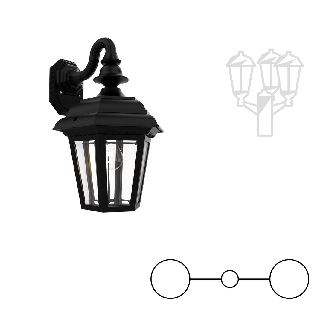 SNOC JAMESTOWN - DOUBLE HEAD DOWN OPEN BOTTOM MOUNT FOR MEDIUM POST 21482 2A - Post