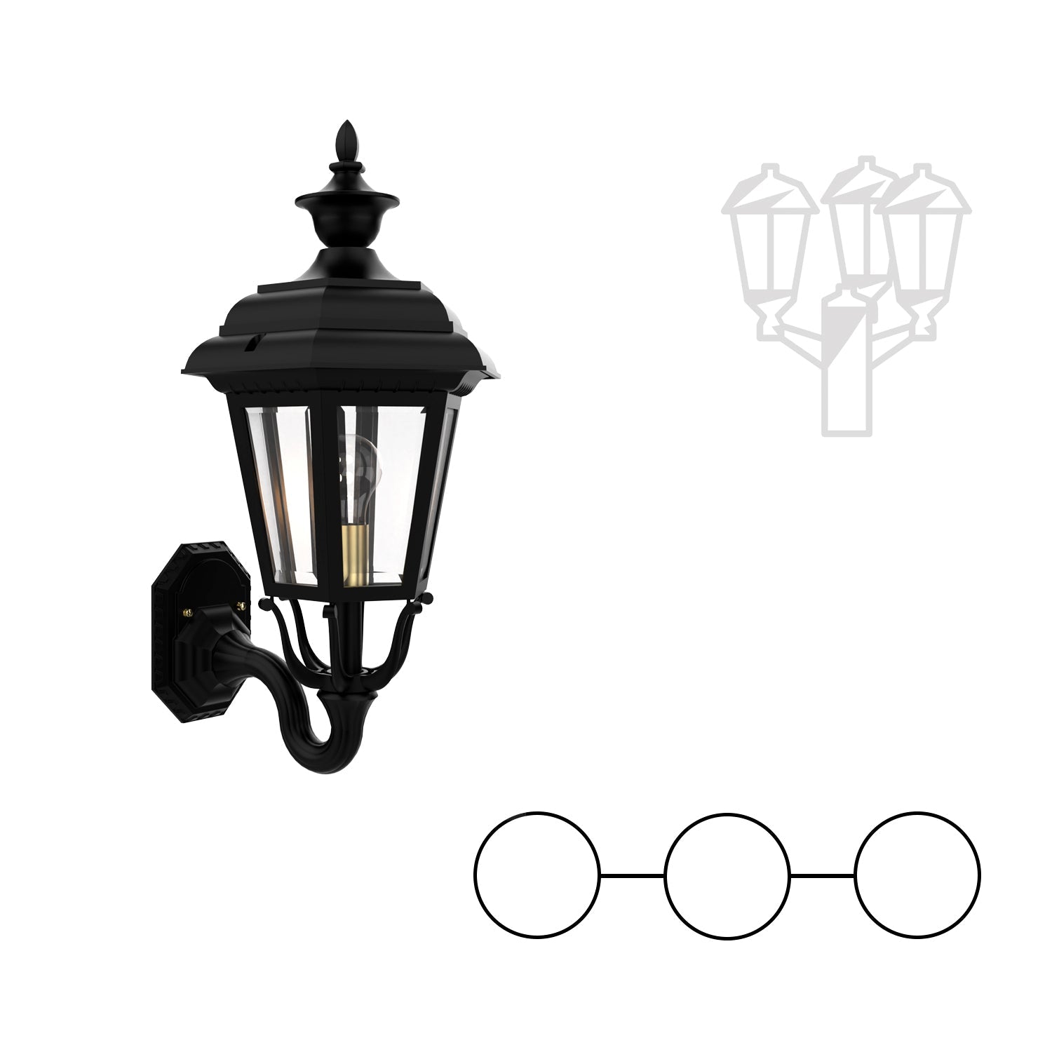 SNOC JAMESTOWN - DOUBLE HEAD MOUNTING AND CENTER HEAD UP FOR MEDIUM POLE 21486 2A1 - Post