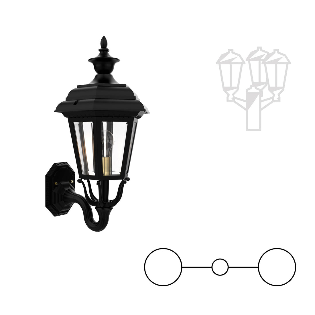 SNOC JAMESTOWN - DOUBLE HEAD UP MOUNT FOR MEDIUM POST 21486 2A - Post