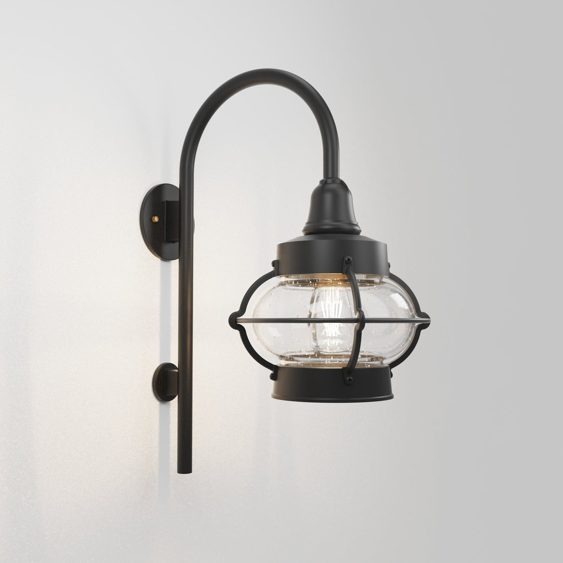 SNOC, BRIDGEPORT - WALL MOUNT DOWN WITH CANE OPEN BOTTOM MEDIUM 21899, OUTDOOR WALL LIGHTS
