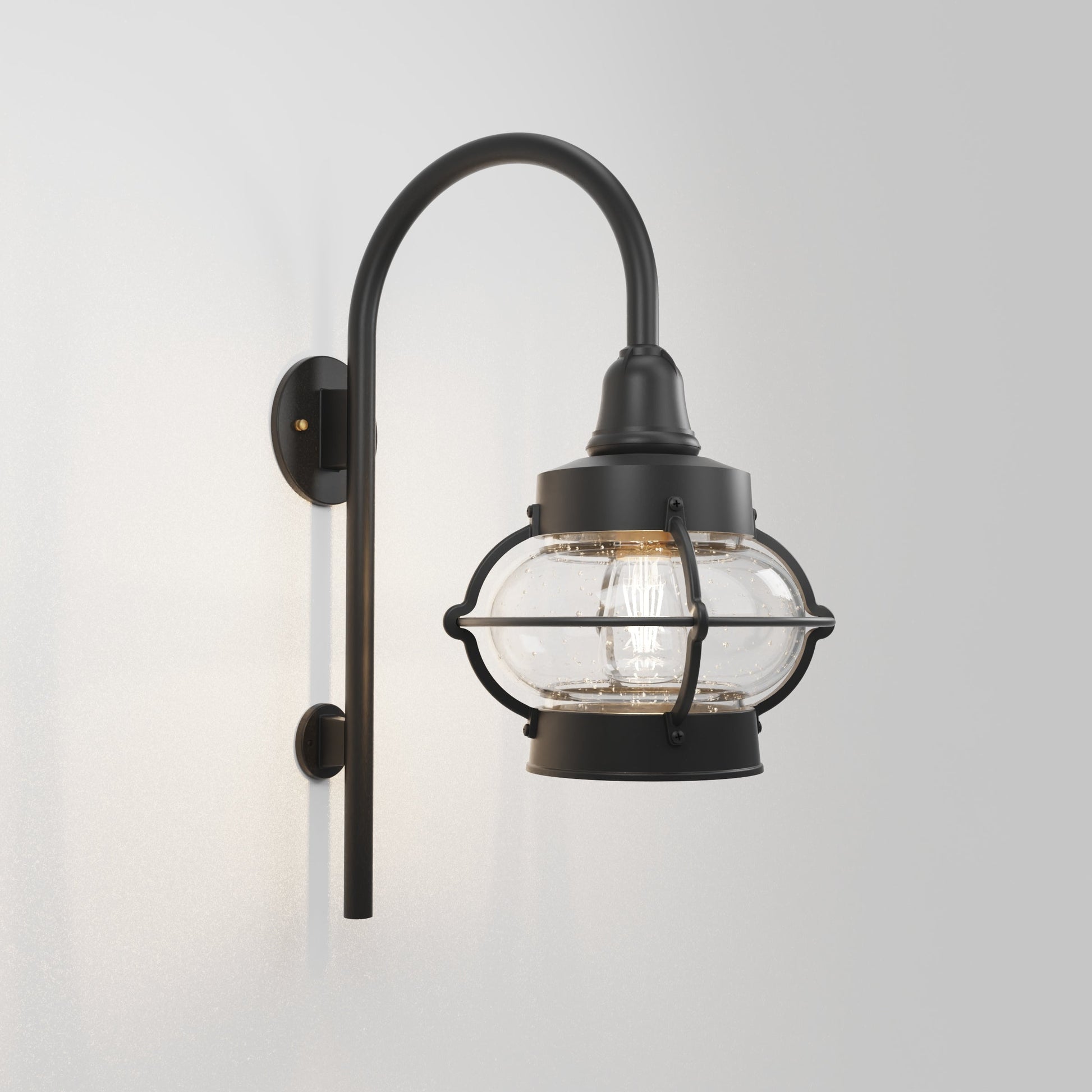 SNOC, BRIDGEPORT - WALL MOUNT DOWN WITH CANE OPEN BOTTOM MEDIUM 21899, OUTDOOR WALL LIGHTS