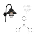 SNOC SAN FRANCISCO - THREE HEAD DOWN CANE MOUNT WITH GLOBE AND MEDIUM GRID 22299 3A - Post