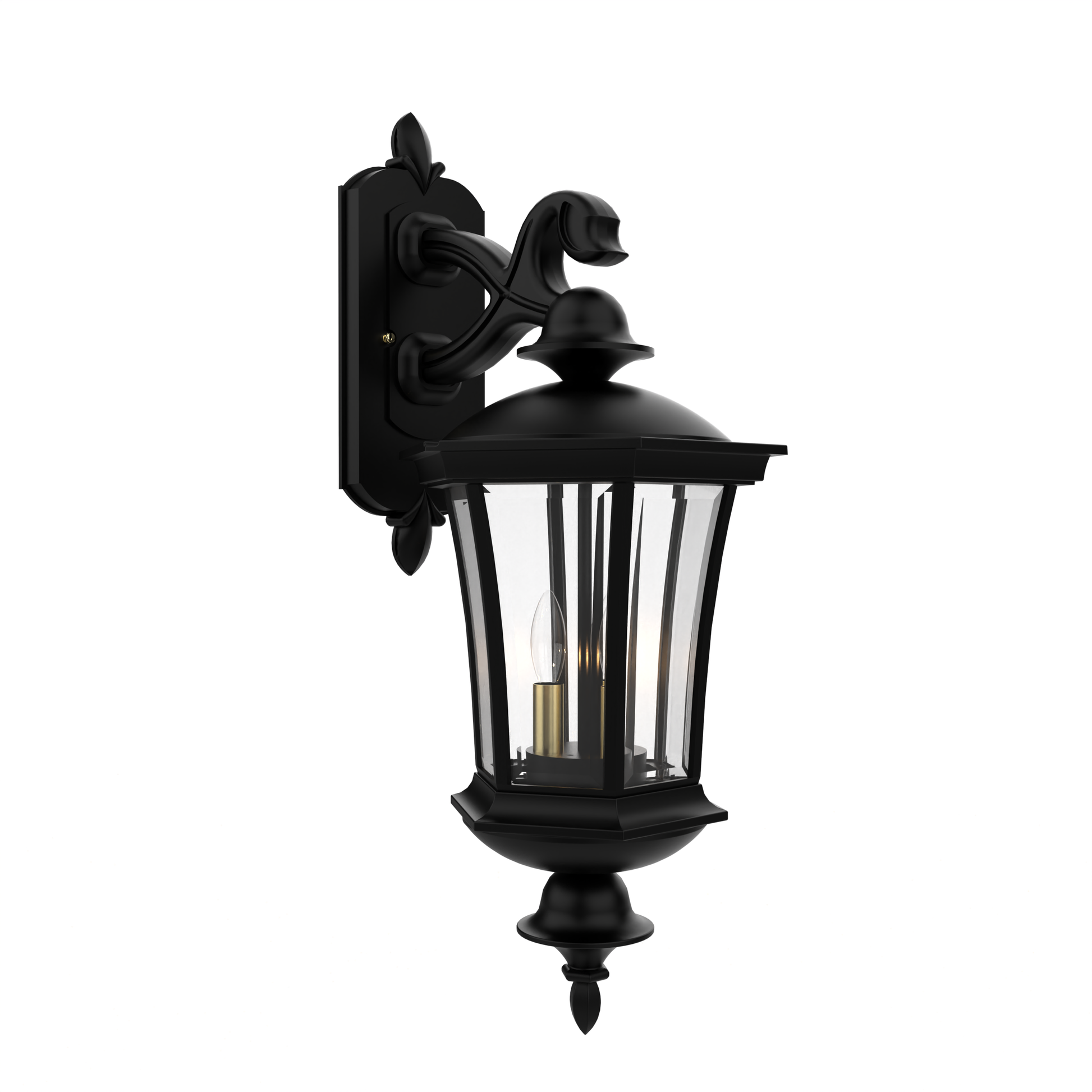 SNOC, WESTMINSTER - WALL MOUNTED DECORATIVE ARM DOWN MEDIUM CLOSED BOTTOM 23515, OUTDOOR WALL LIGHTS