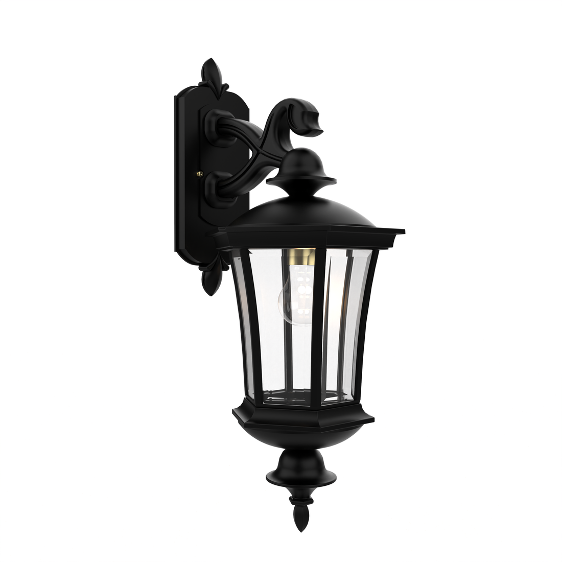 SNOC, WESTMINSTER - WALL MOUNTED DECORATIVE ARM DOWN MEDIUM CLOSED BOTTOM 23515, OUTDOOR WALL LIGHTS