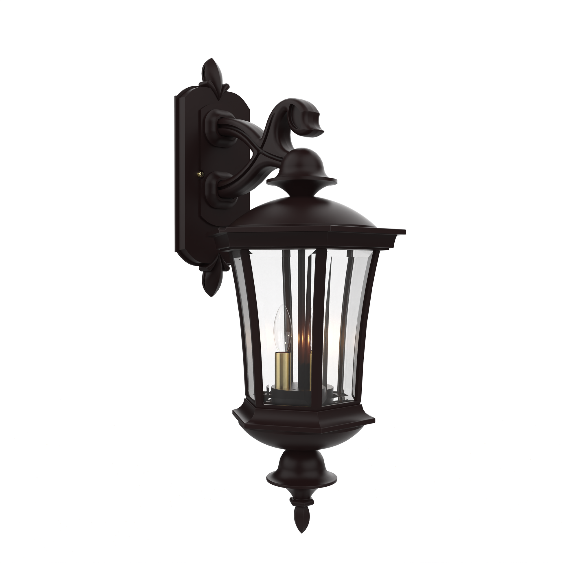 SNOC, WESTMINSTER - WALL MOUNTED DECORATIVE ARM DOWN MEDIUM CLOSED BOTTOM 23515, OUTDOOR WALL LIGHTS