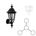SNOC FLORENCE - THREE-HEAD MOUNTING AND CENTER HEAD UP FOR MEDIUM POLE 23724 3A1 - Post