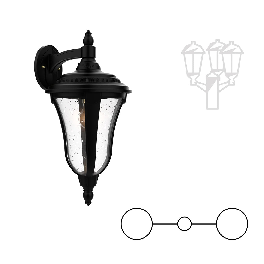 SNOC MUNICH - TWO HEAD DOWN CLOSED BOTTOM MOUNT FOR MEDIUM POST 24225 2A - Post
