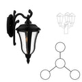 SNOC MUNICH - THREE HEAD MOUNT AND CENTER HEAD DECORATIVE ARM DOWN CLOSED BOTTOM FOR MEDIUM POST 24283 3A1 - Post